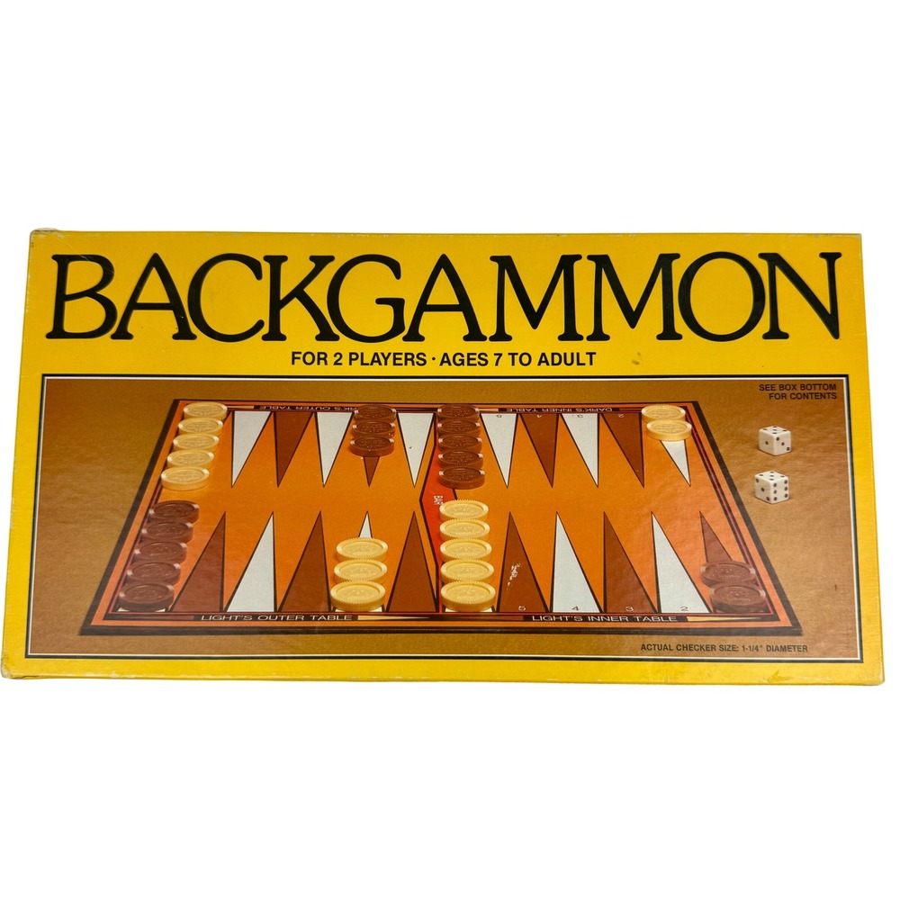 Vintage 1981 Backgammon Board Game Western Publishing Company 4832-22 Complete